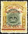 Labuan overprinted & surcharged 4c