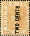 Queen Victoria Two Cents Surcharged